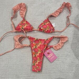 Brand NWT citrus kiss XS strawberry milk mob set